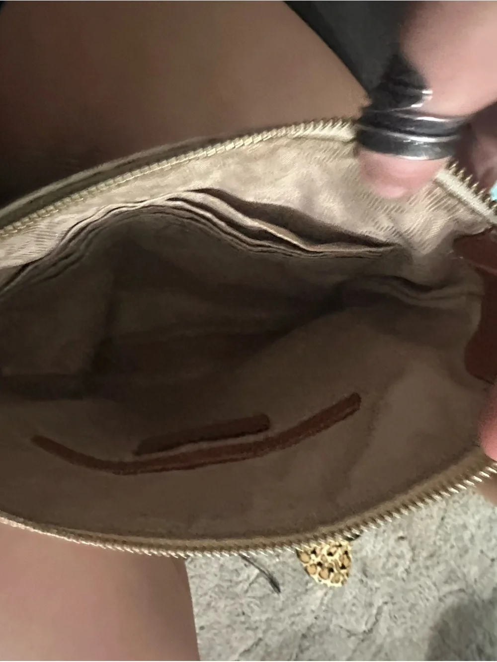 Michael Kors Neutral Logo Crossbody Bag in Beige and Brown